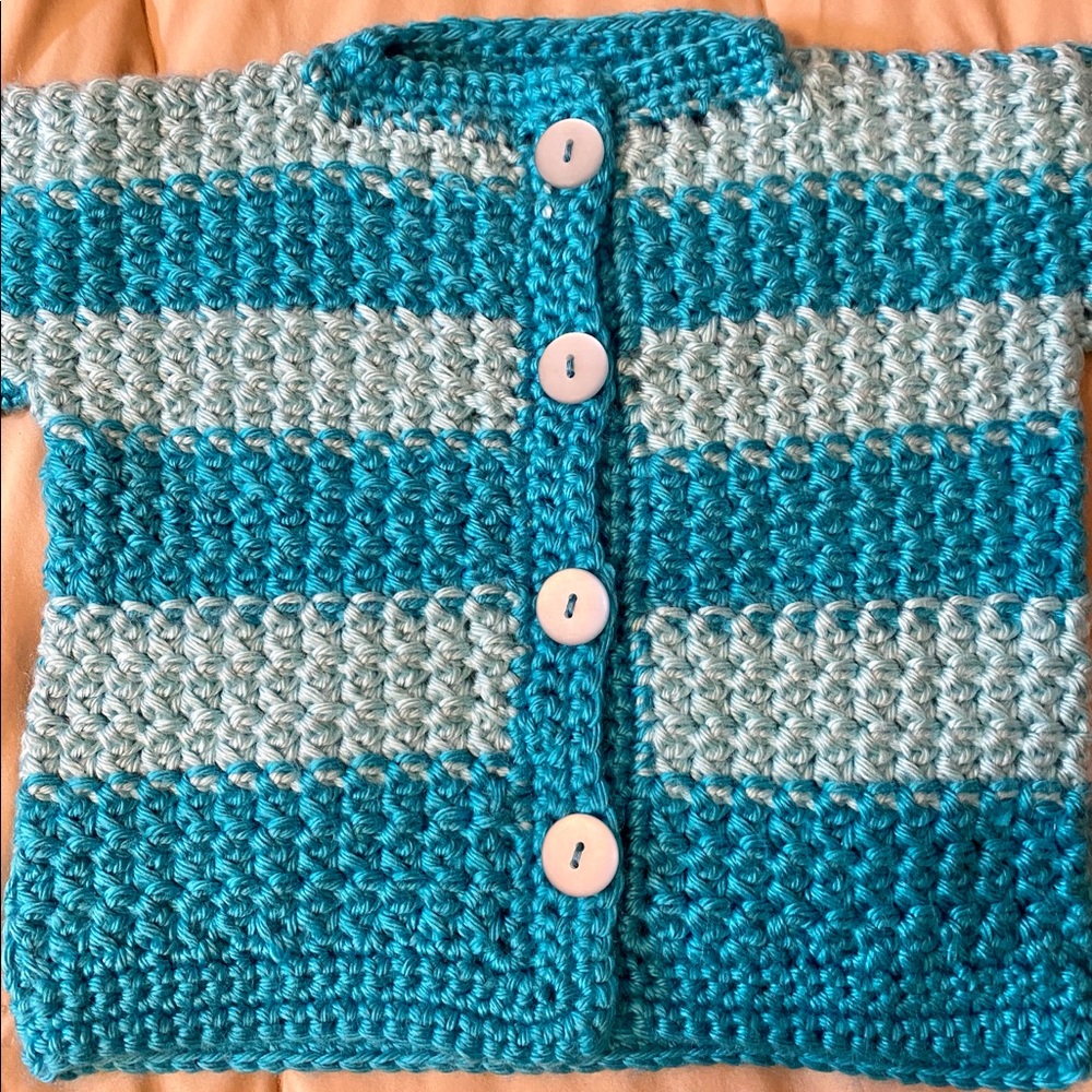 Hand Crocheted Sweater - Picture 2 of 4